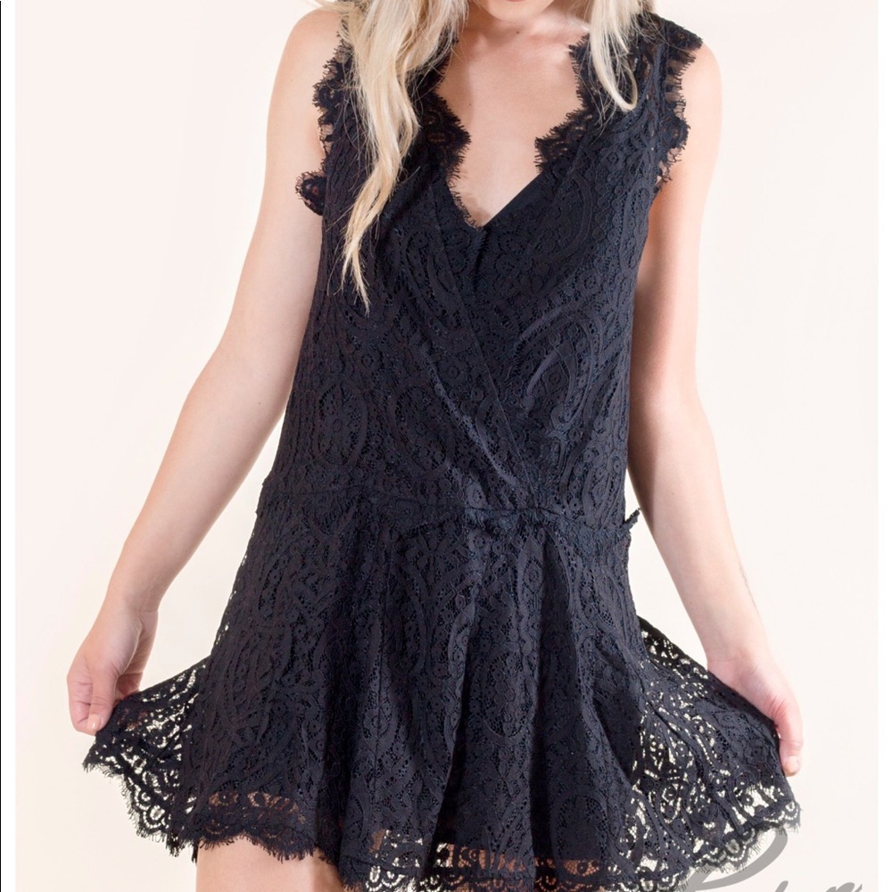 Free people black lace dress